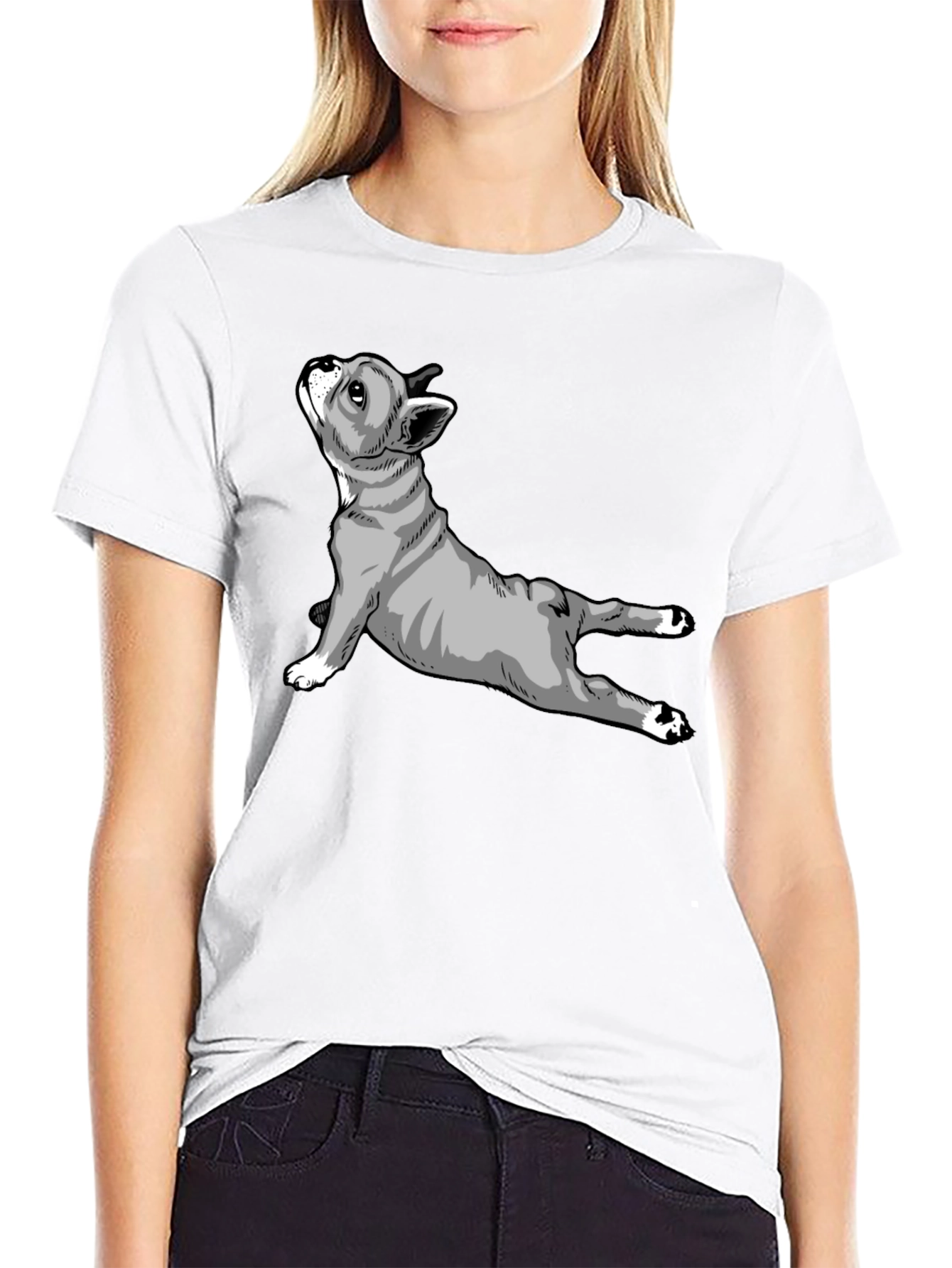 Yoga Dog Graphic T-Shirt - Black
