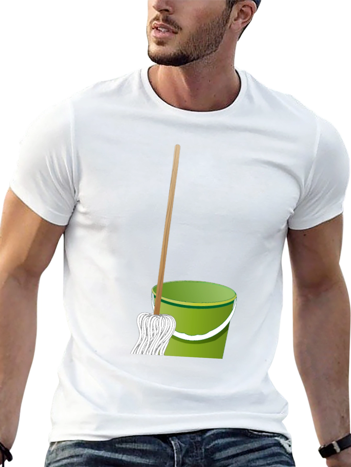 Mop & Bucket Graphic Tee - Cleaning Crew Pride