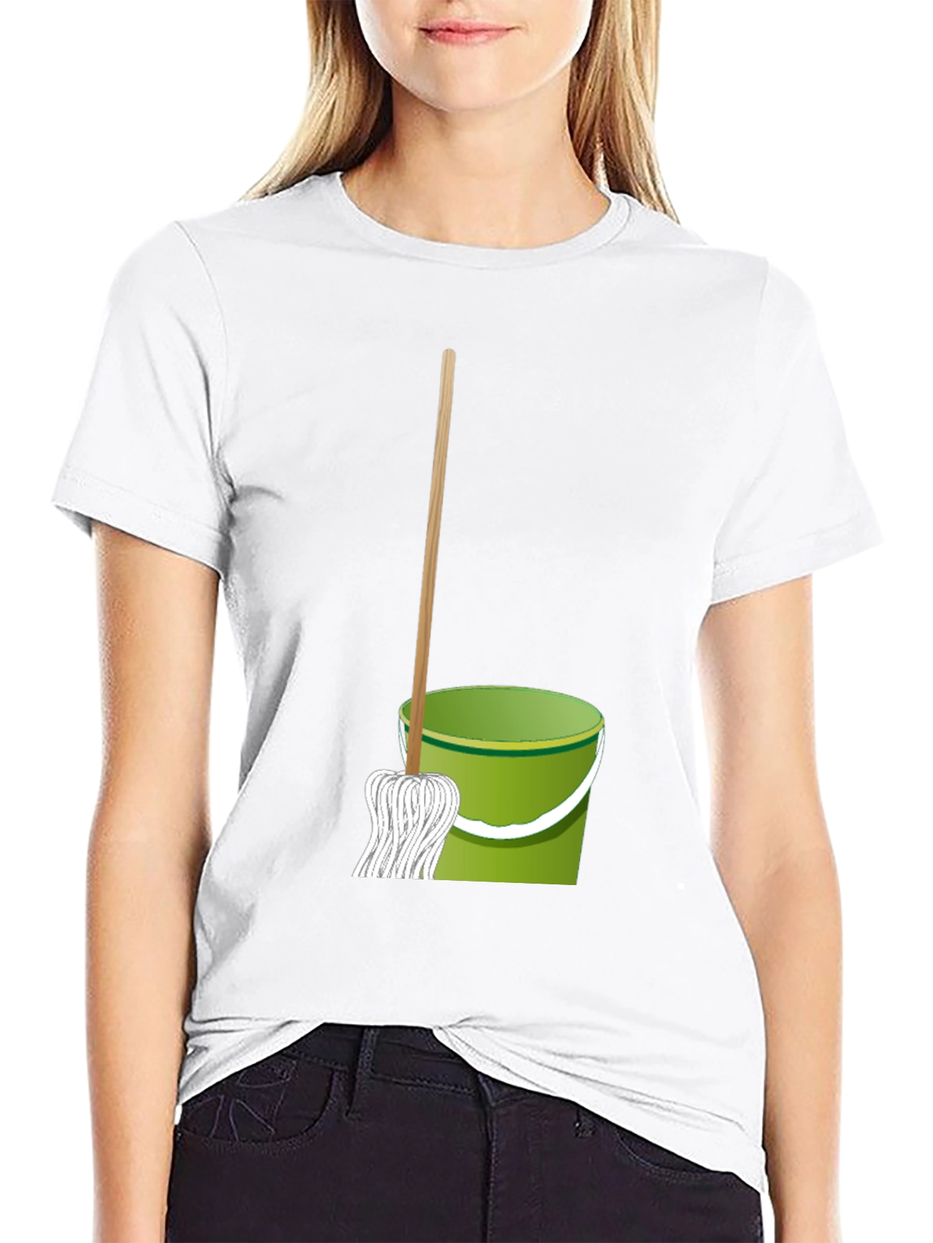 Mop & Bucket Graphic Tee - Cleaning Crew Pride