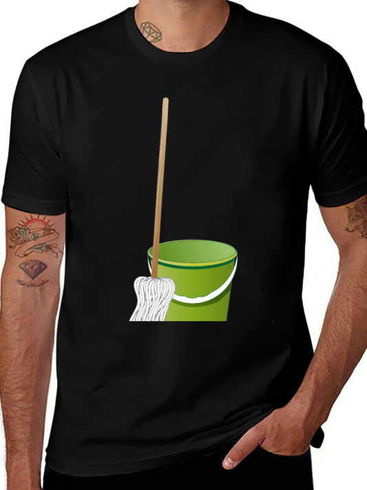 Mop & Bucket Graphic Tee - Cleaning Crew Pride