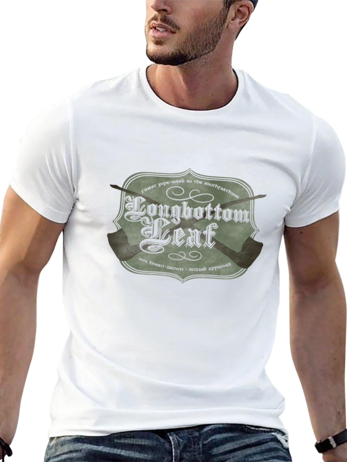 Longbottom Leaf Hobbit Wizard Pipe Weed T-Shirt