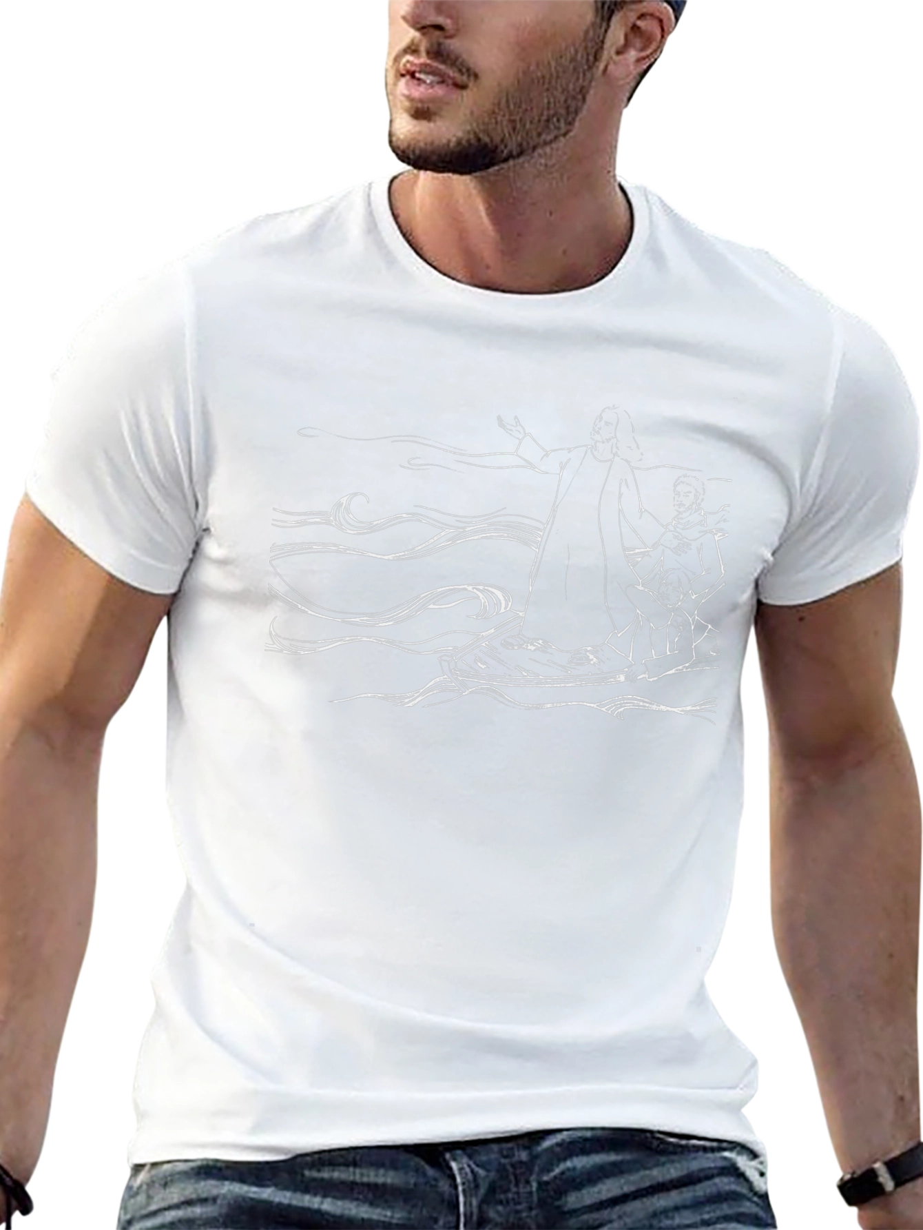 Unique Graphic Print Black T-Shirt
