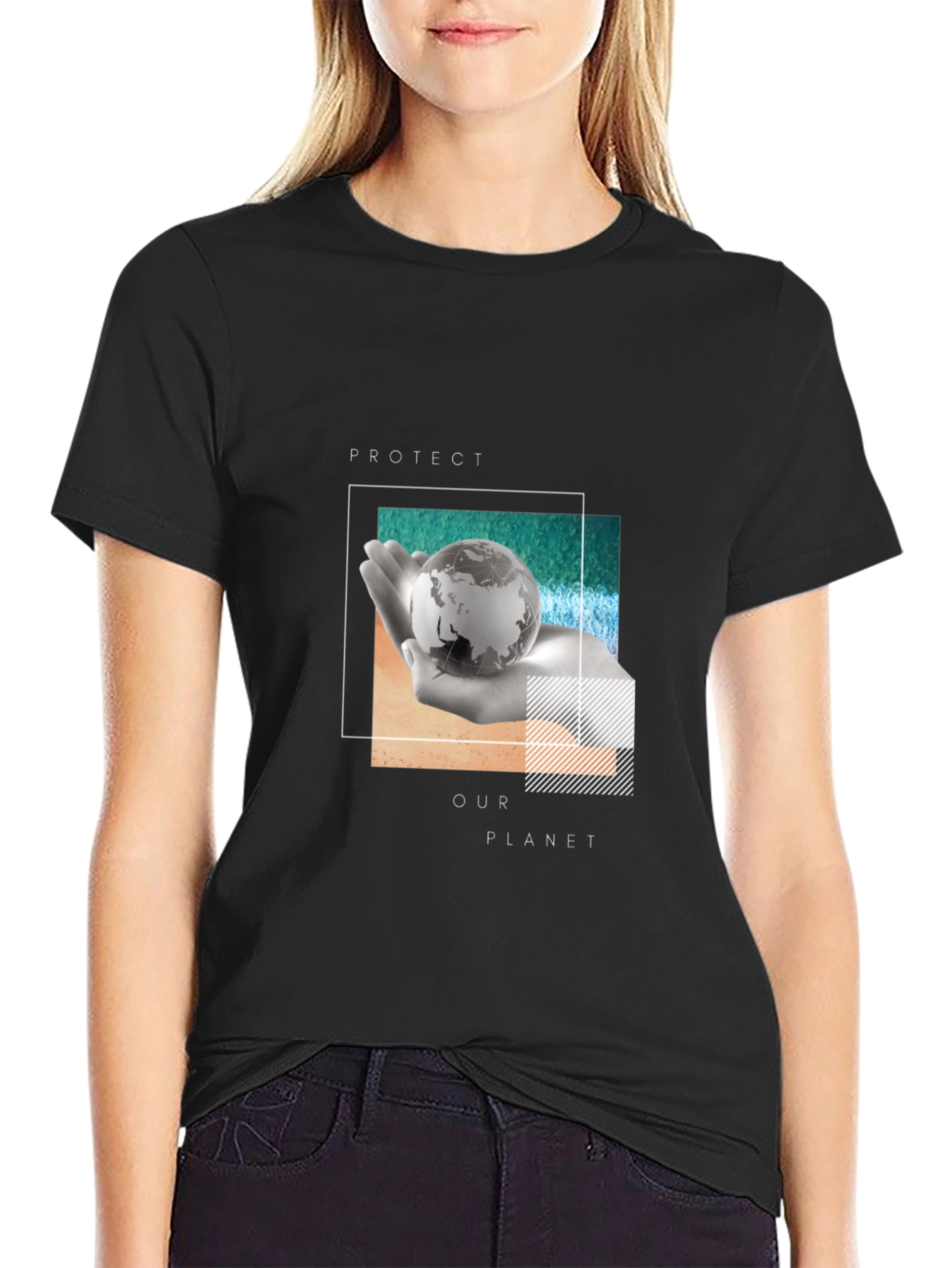 Protect Our Planet Black Graphic Tee