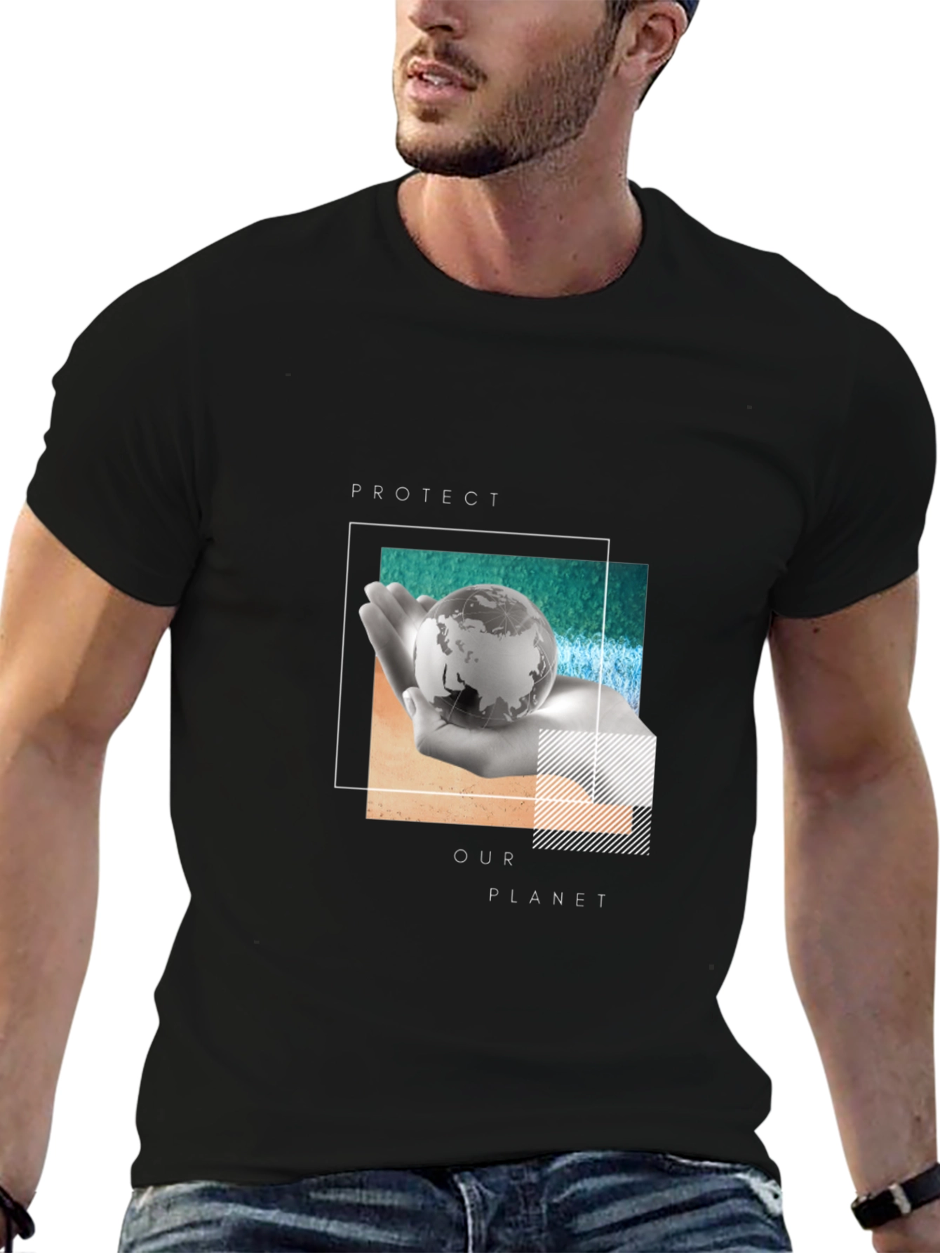 Protect Our Planet Black Graphic Tee