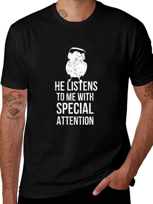 Funny He Listens Owl T-Shirt