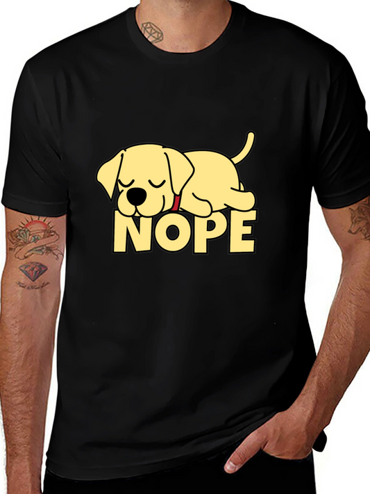 Nope Lazy Dog Black T-Shirt