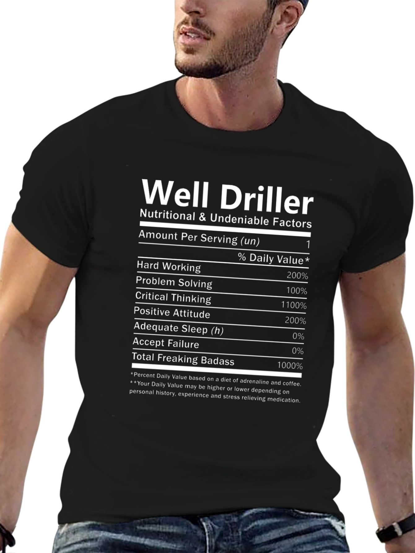 Well Driller Nutrition Facts T-Shirt