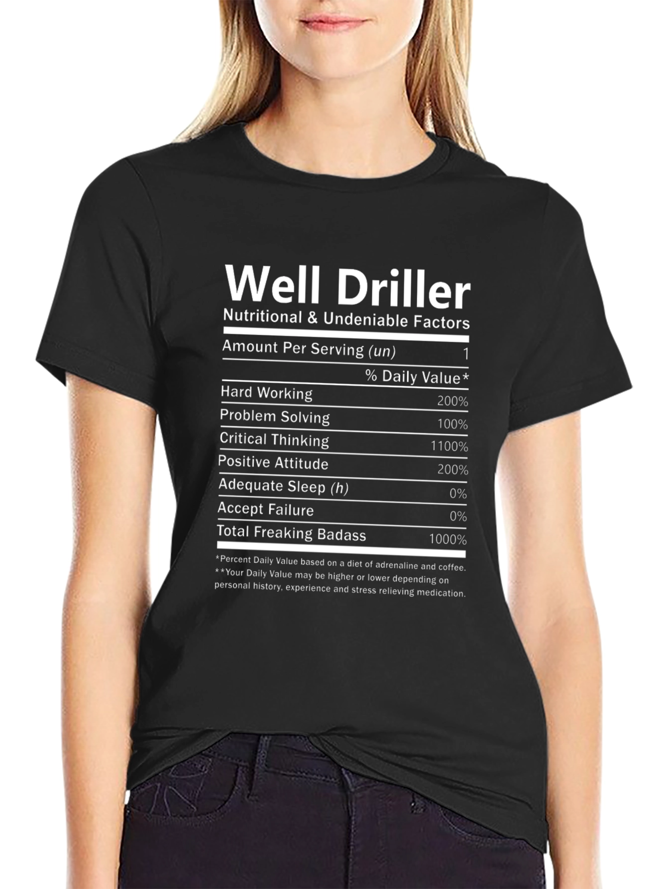 Well Driller Nutrition Facts T-Shirt