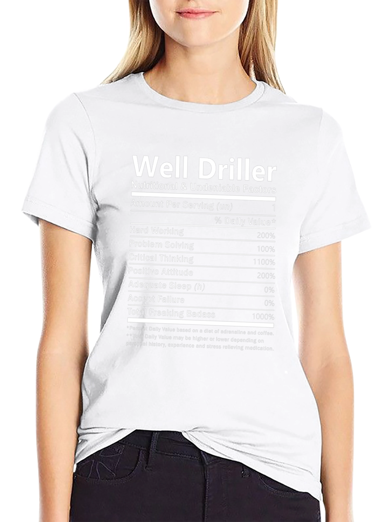 Well Driller Nutrition Facts T-Shirt