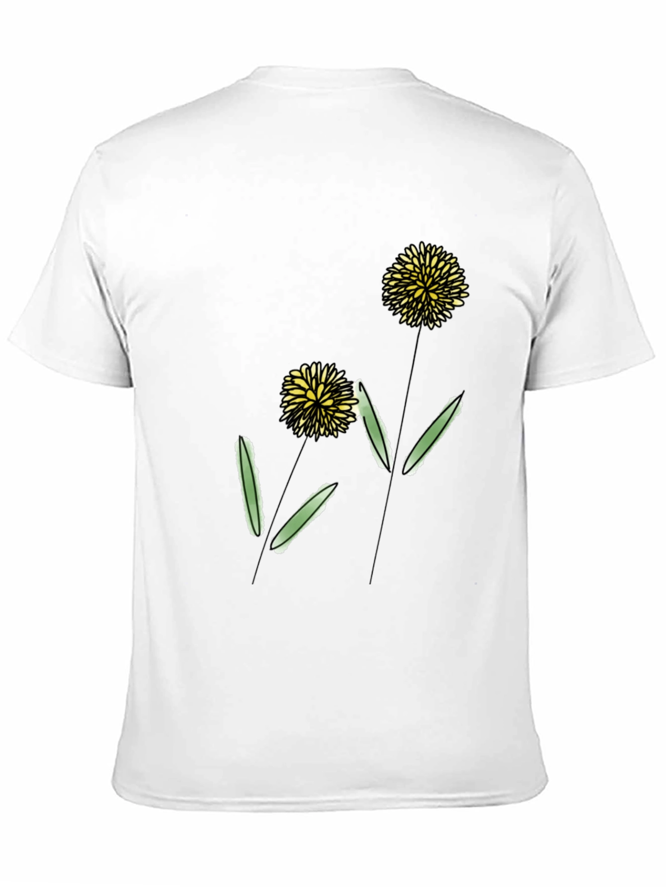 Dandelion Graphic Print T-Shirt - Casual Style