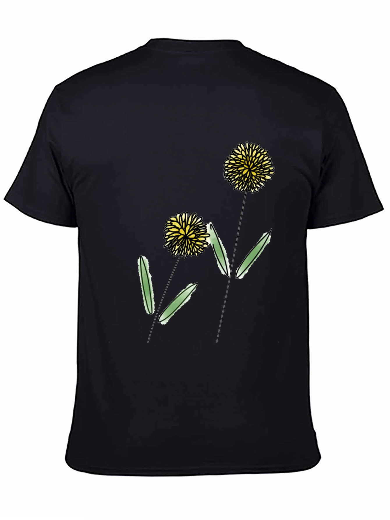 Dandelion Graphic Print T-Shirt - Casual Style