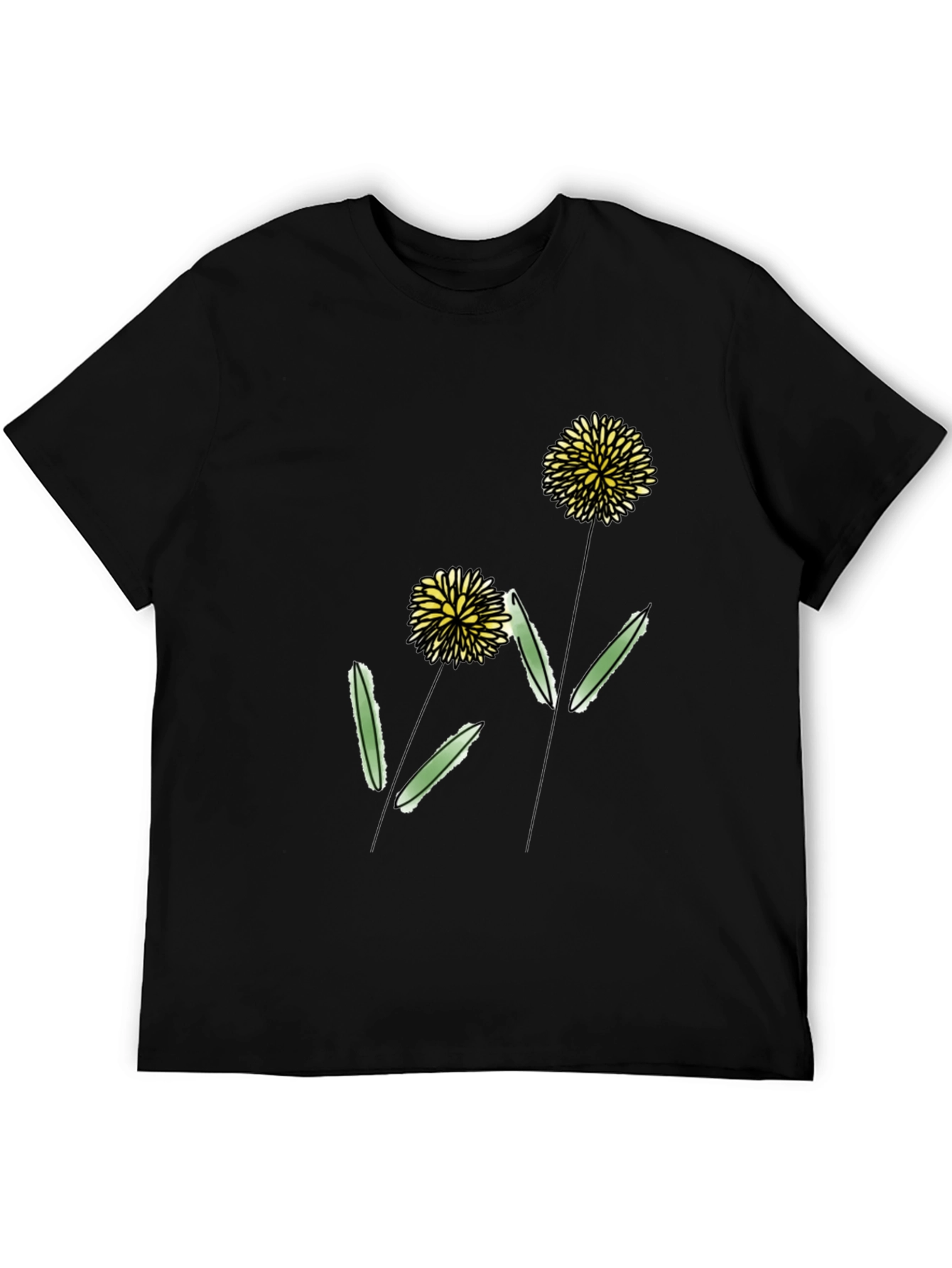 Dandelion Graphic Print T-Shirt - Casual Style