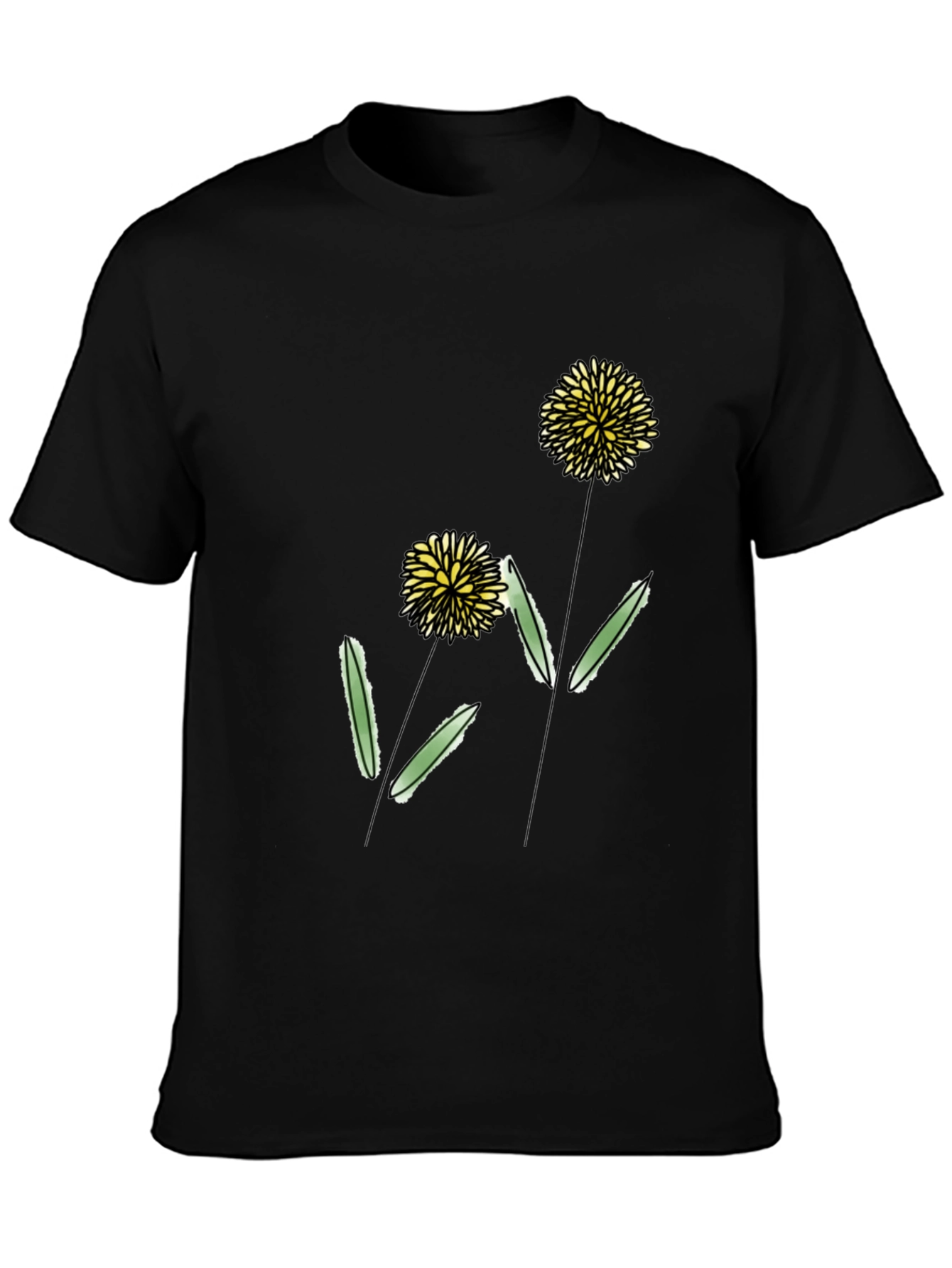 Dandelion Graphic Print T-Shirt - Casual Style