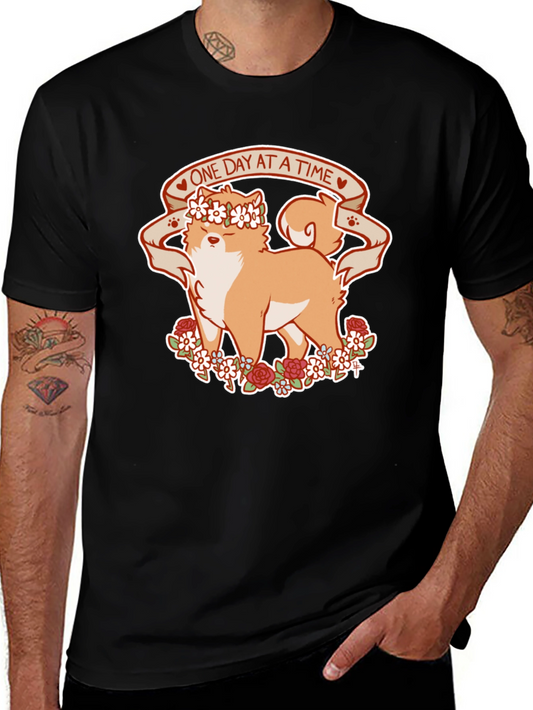 Shiba Inu One Day At A Time T-Shirt