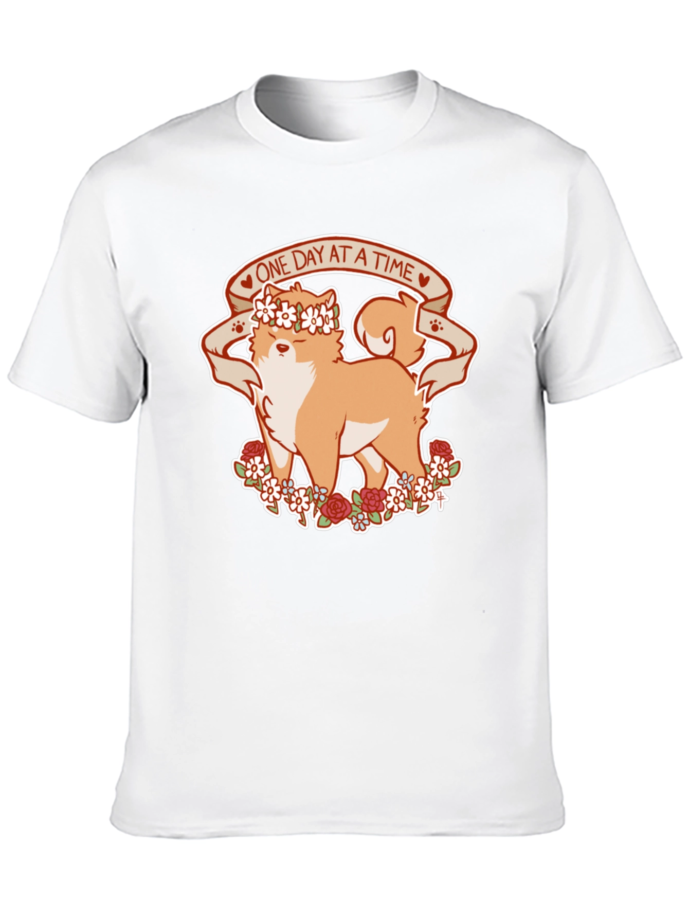 Shiba Inu One Day At A Time T-Shirt