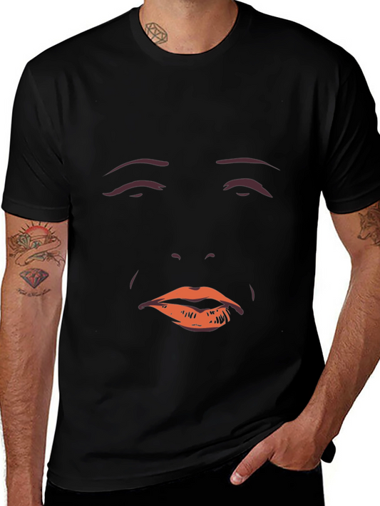 Mysterious Face Graphic Tee - Unisex Soft Cotton T-Shirt