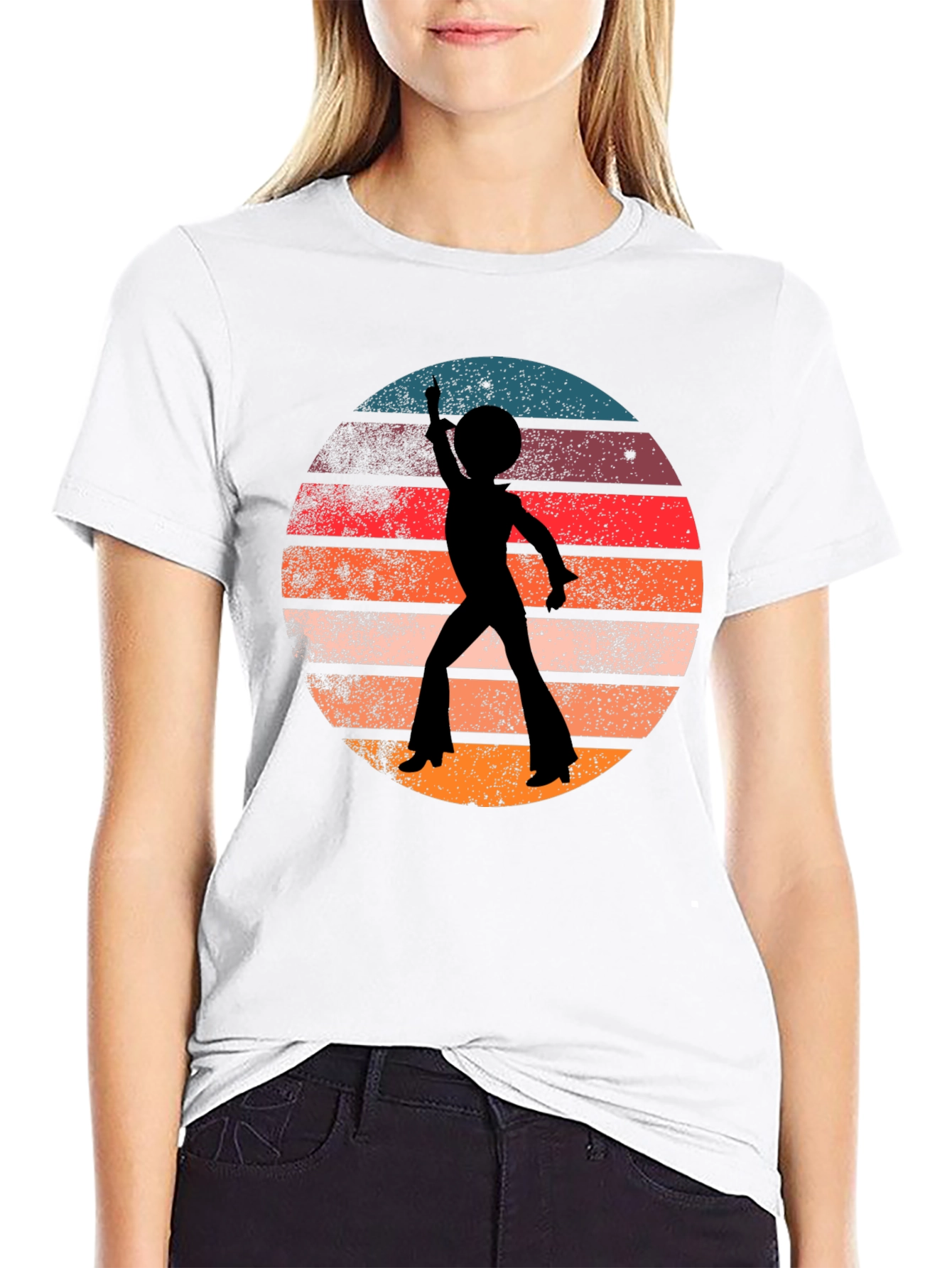 Retro Disco Dancer Graphic T-Shirt