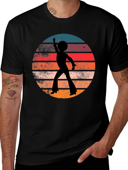 Retro Disco Dancer Graphic T-Shirt