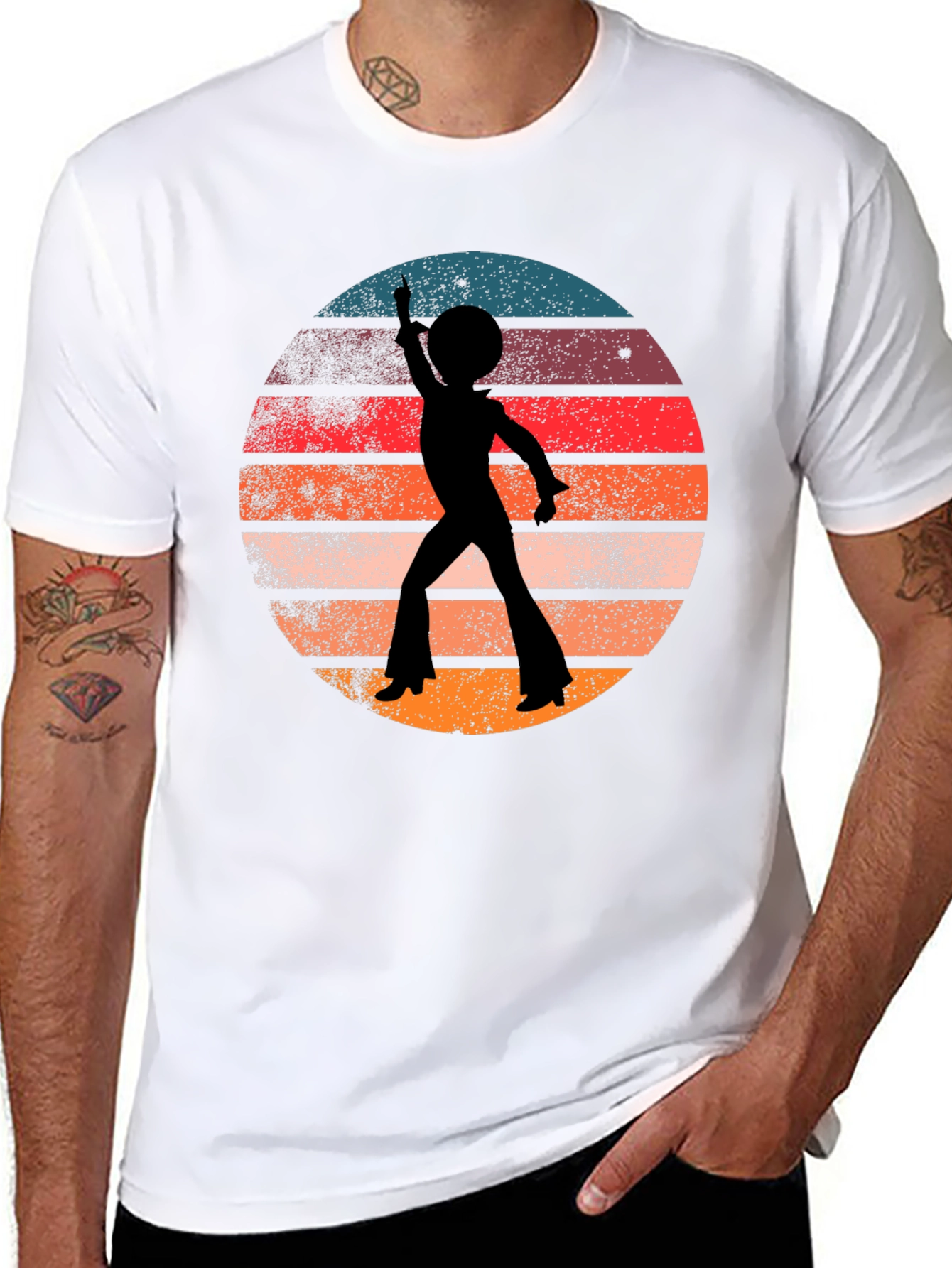 Retro Disco Dancer Graphic T-Shirt