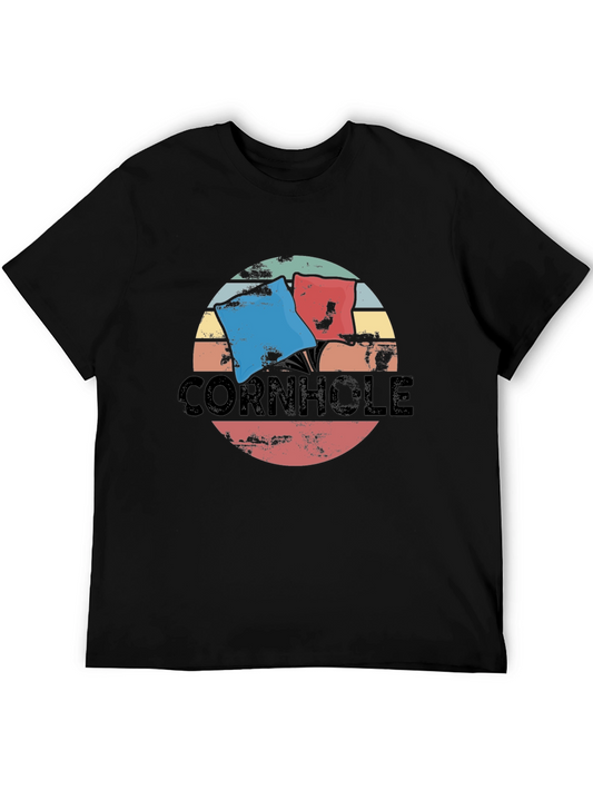 Retro Cornhole T-Shirt - Distressed Design