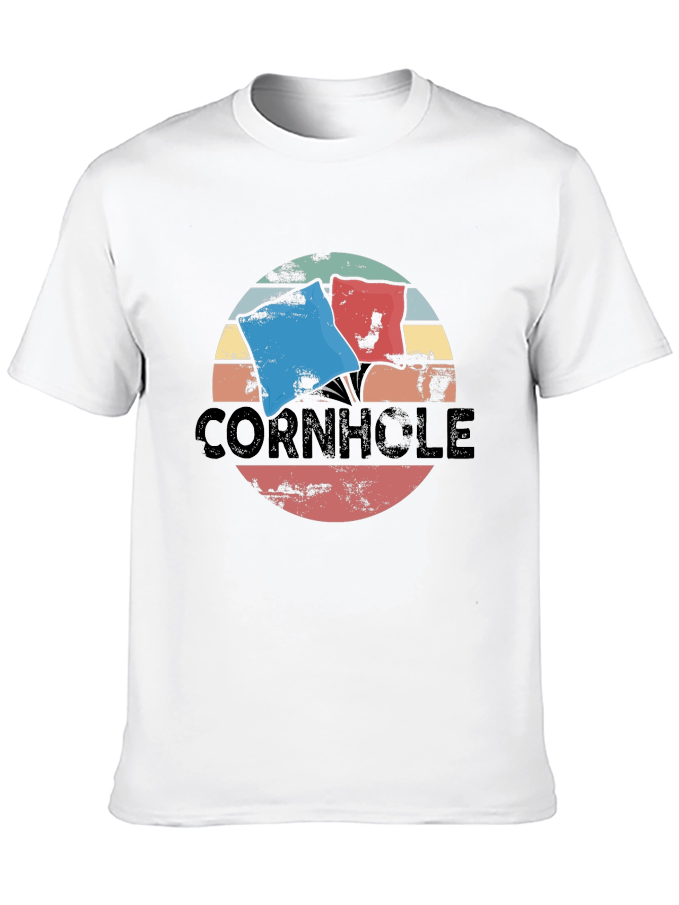 Retro Cornhole T-Shirt - Distressed Design