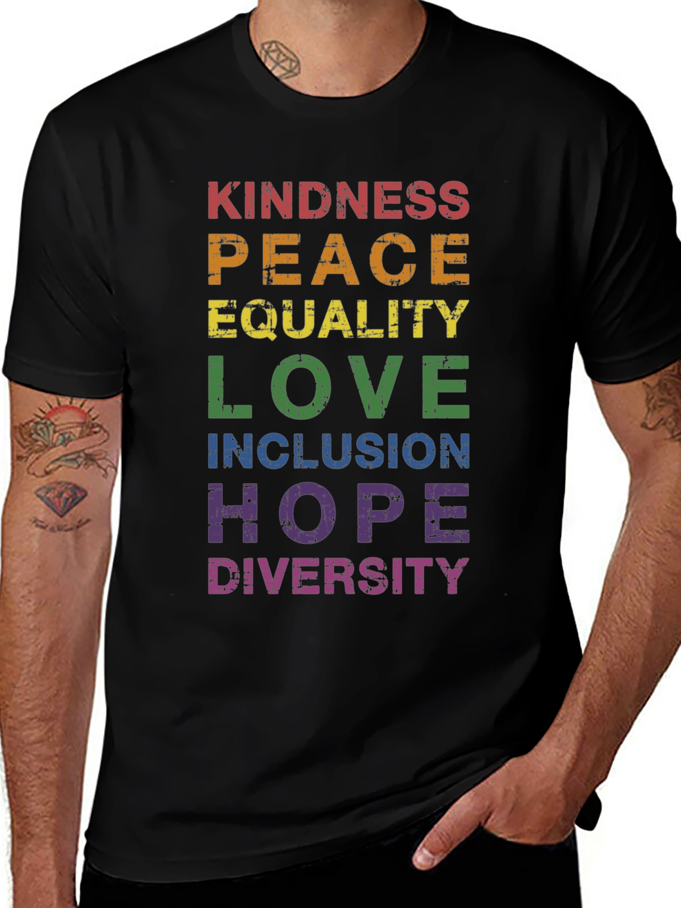 Kindness Peace Equality Graphic T-Shirt