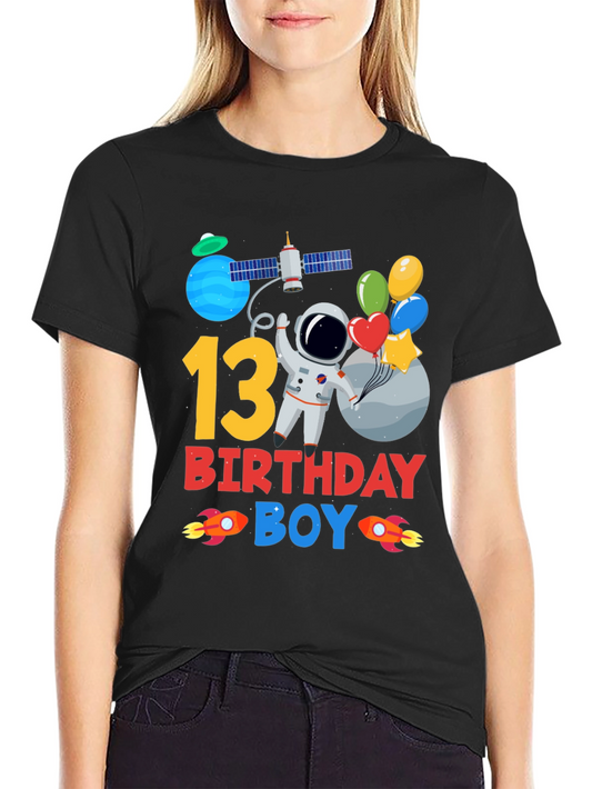 13th Birthday Boy Astronaut T-Shirt