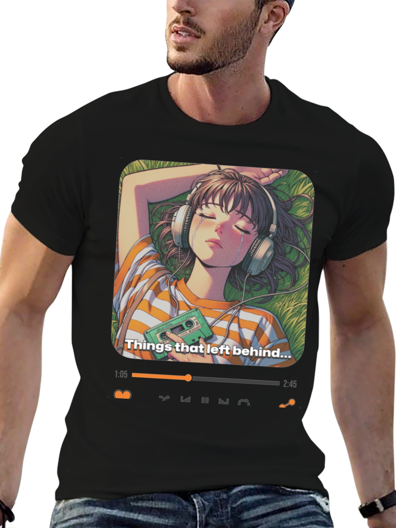 Anime Girl Things Left Behind Graphic Tee