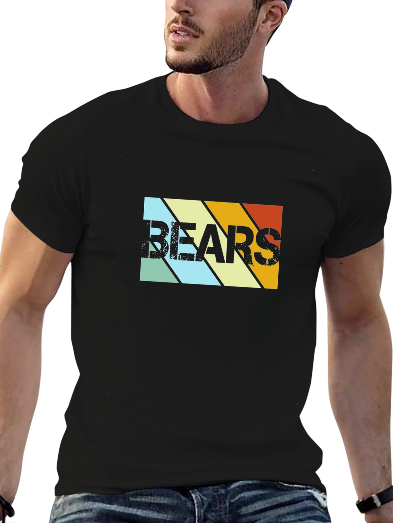 Retro Bears Graphic T-Shirt - Black