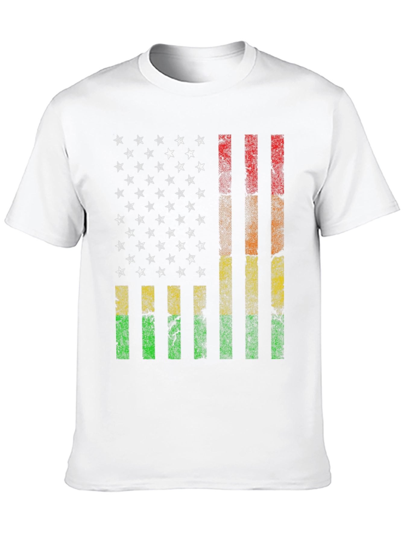 Distressed Pan-African American Flag T-Shirt