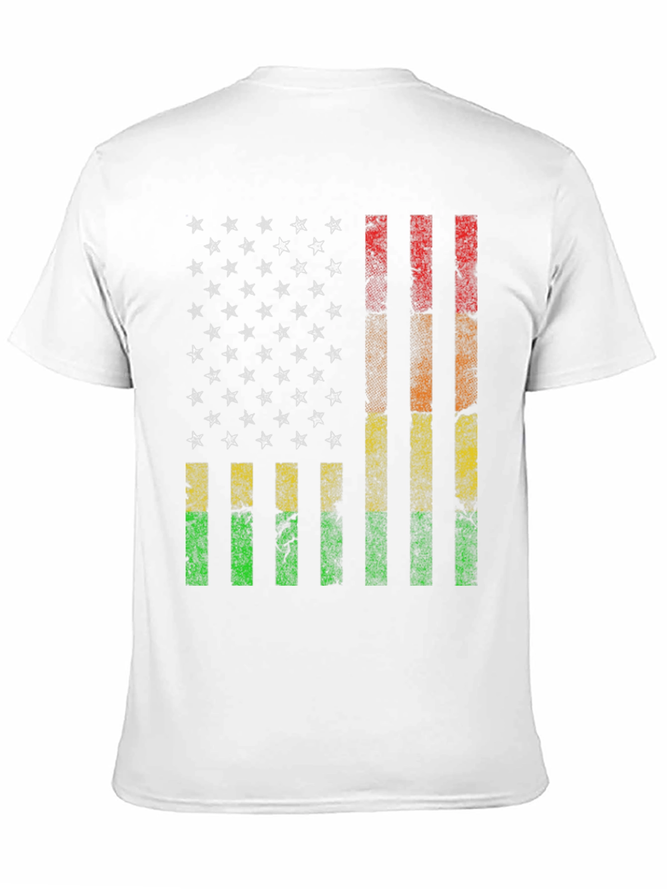 Distressed Pan-African American Flag T-Shirt