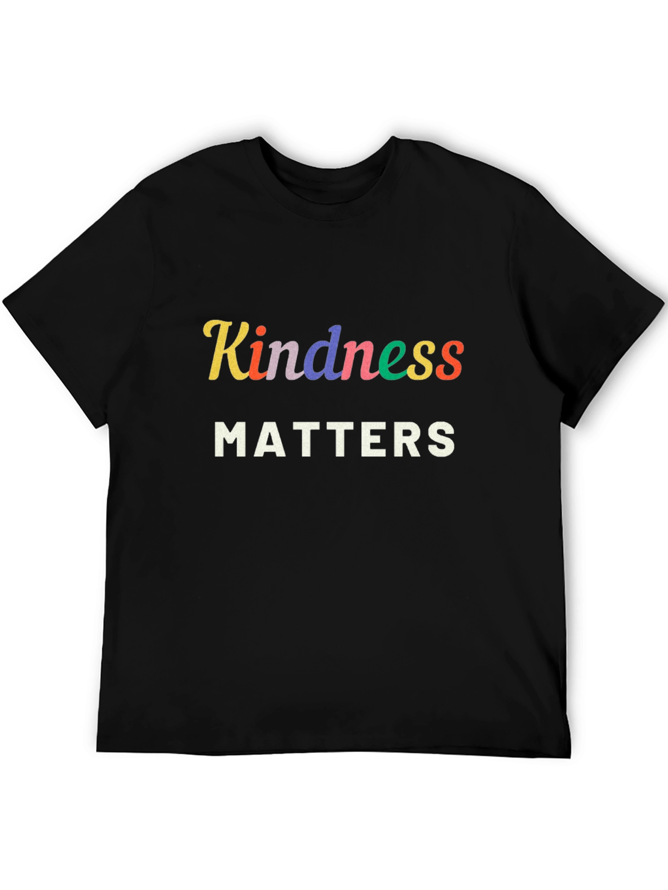 Kindness Matters Black Graphic T-Shirt