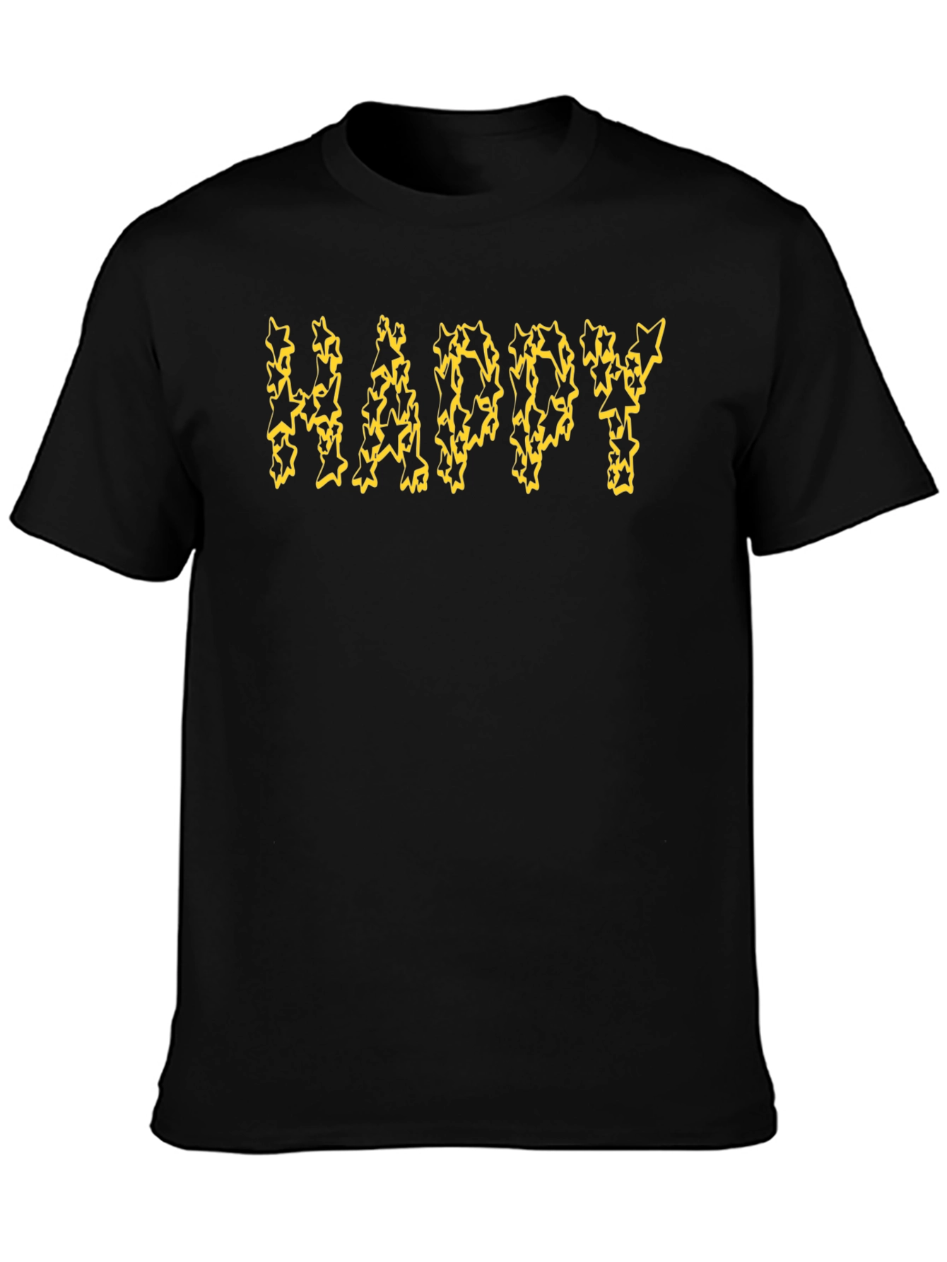 Happy Starry Black T-Shirt