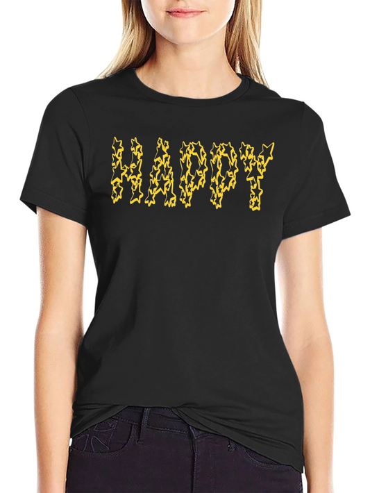 Happy Starry Black T-Shirt