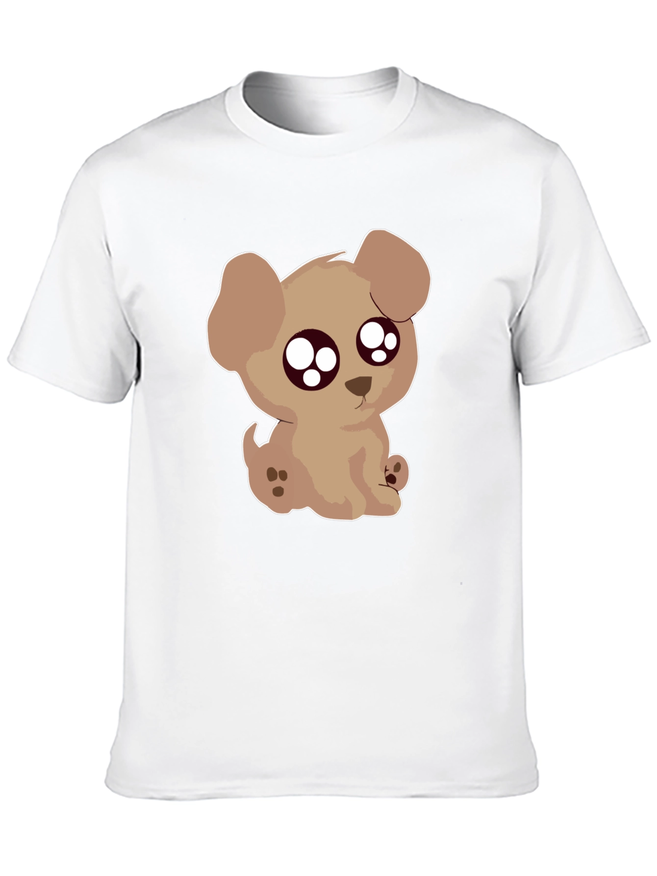 Cute Puppy Graphic Black T-Shirt
