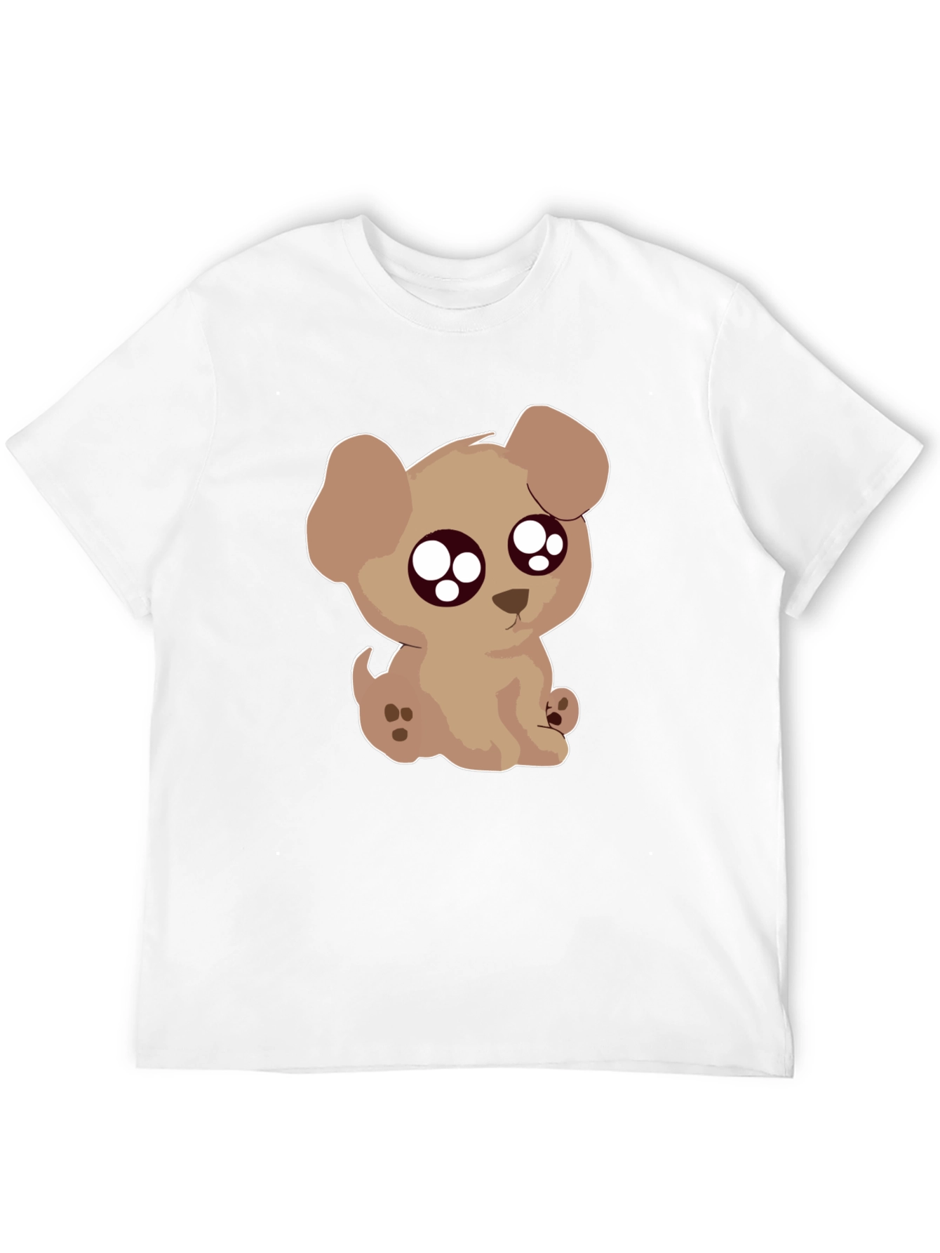 Cute Puppy Graphic Black T-Shirt