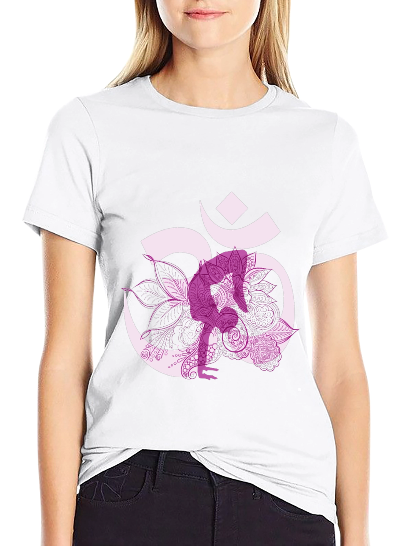 Om Yoga Pose Graphic Tee