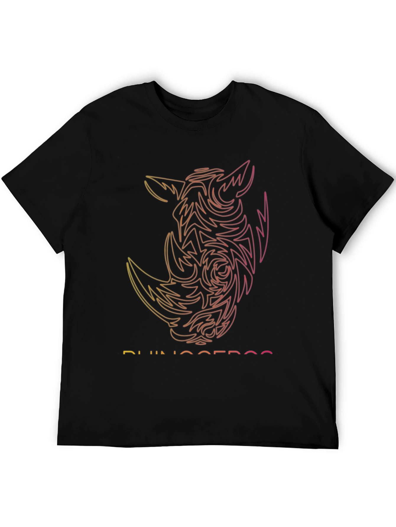 Rhinoceros Graphic Tee - Modern Gradient Design
