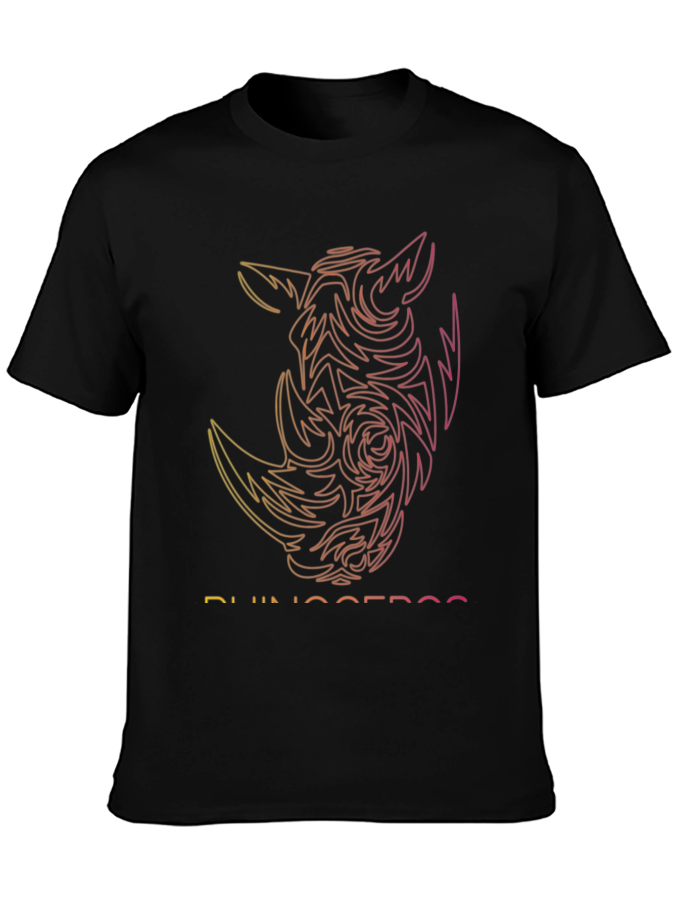 Rhinoceros Graphic Tee - Modern Gradient Design
