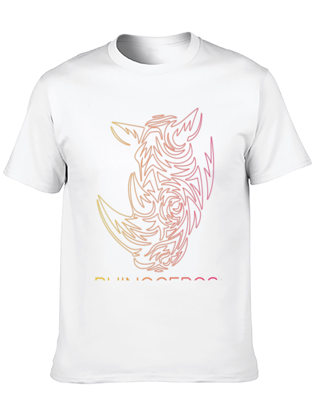 Rhinoceros Graphic Tee - Modern Gradient Design