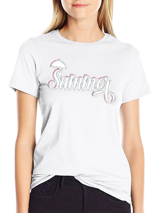 Summer Graphic Tee - Black Short Sleeve