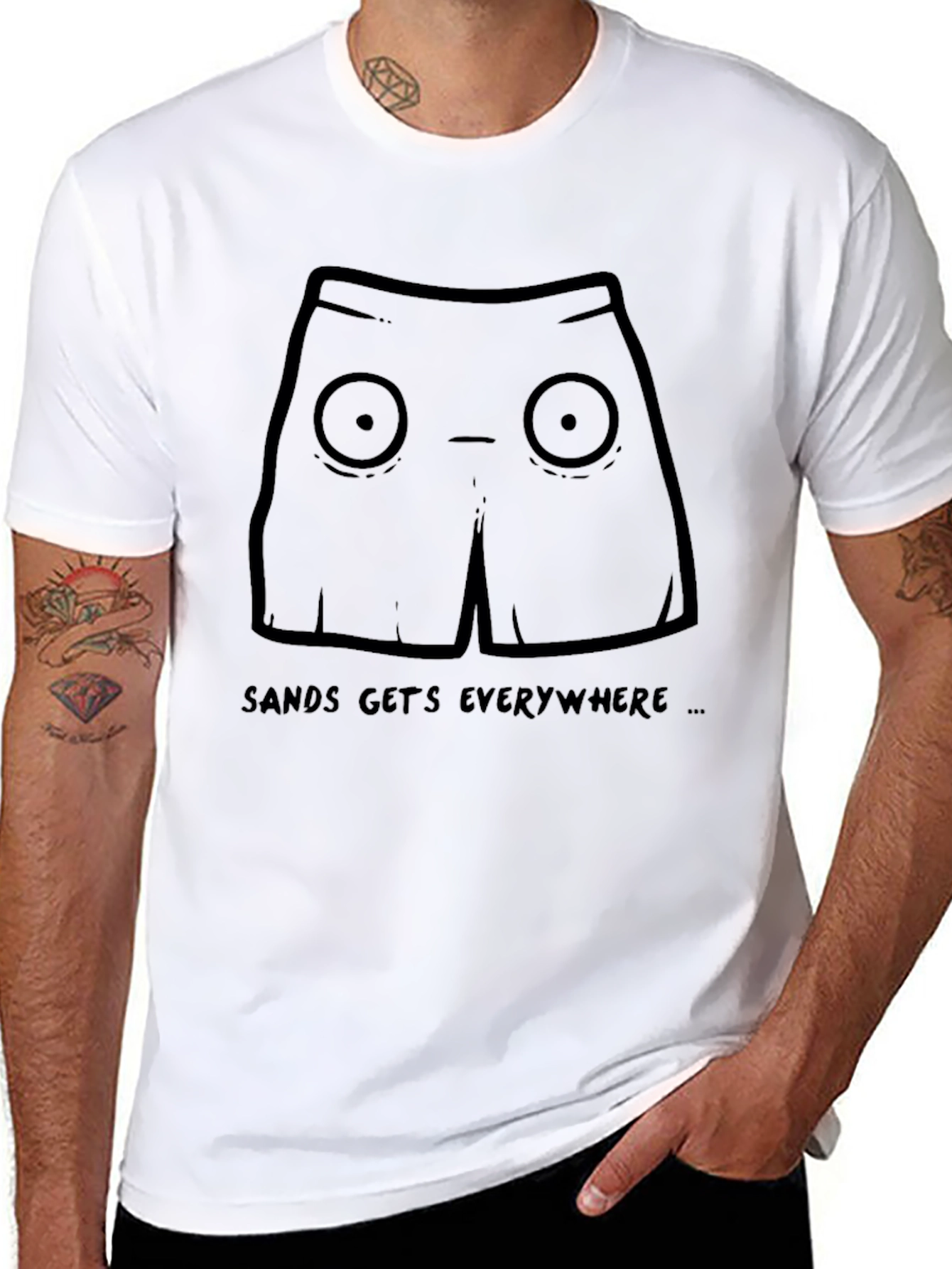 Sands Get Everywhere Graphic Tee - Black Cotton Shirt