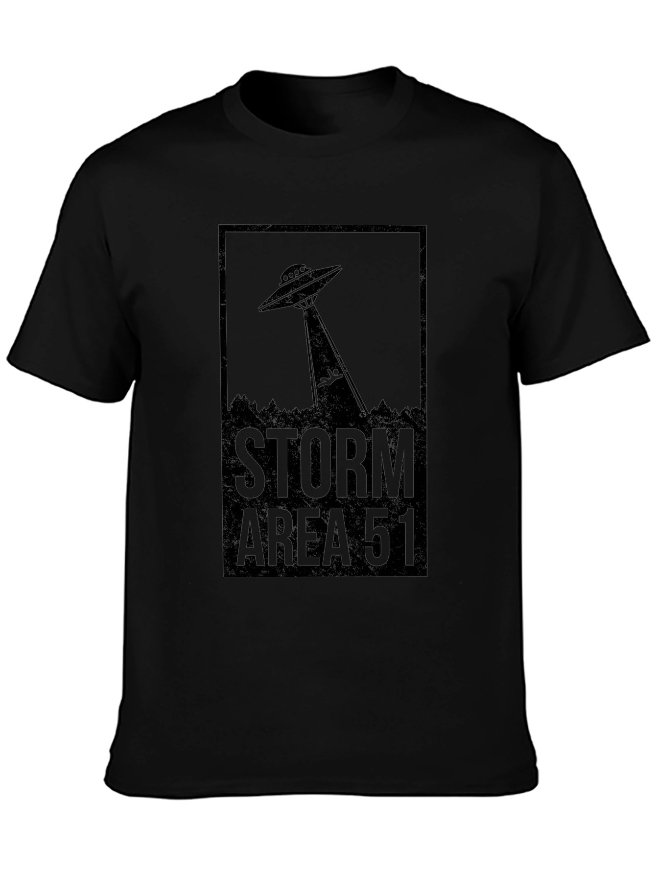 Storm Area 51 UFO Graphic Tee - Black