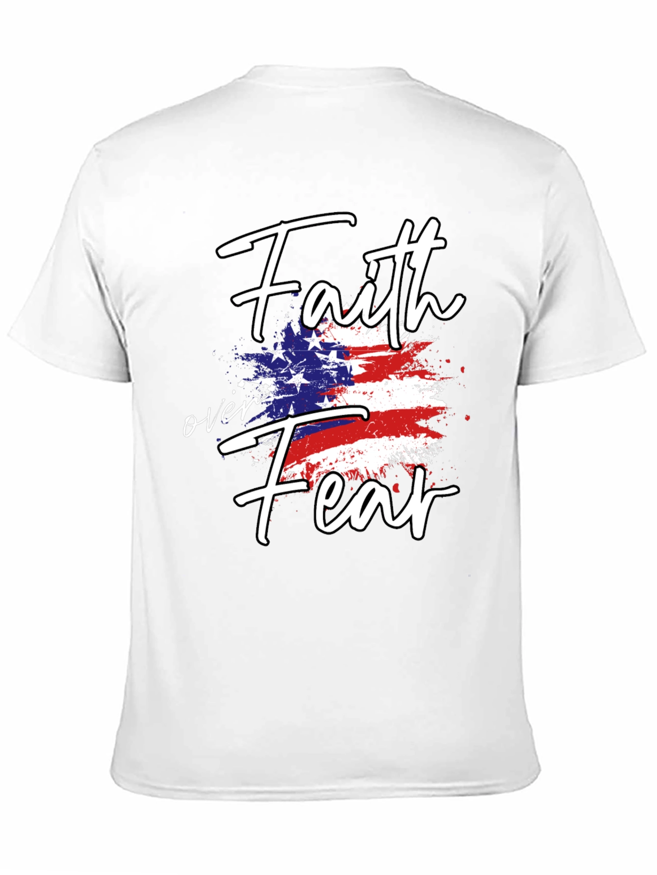 Faith Over Fear Patriotic Graphic Tee