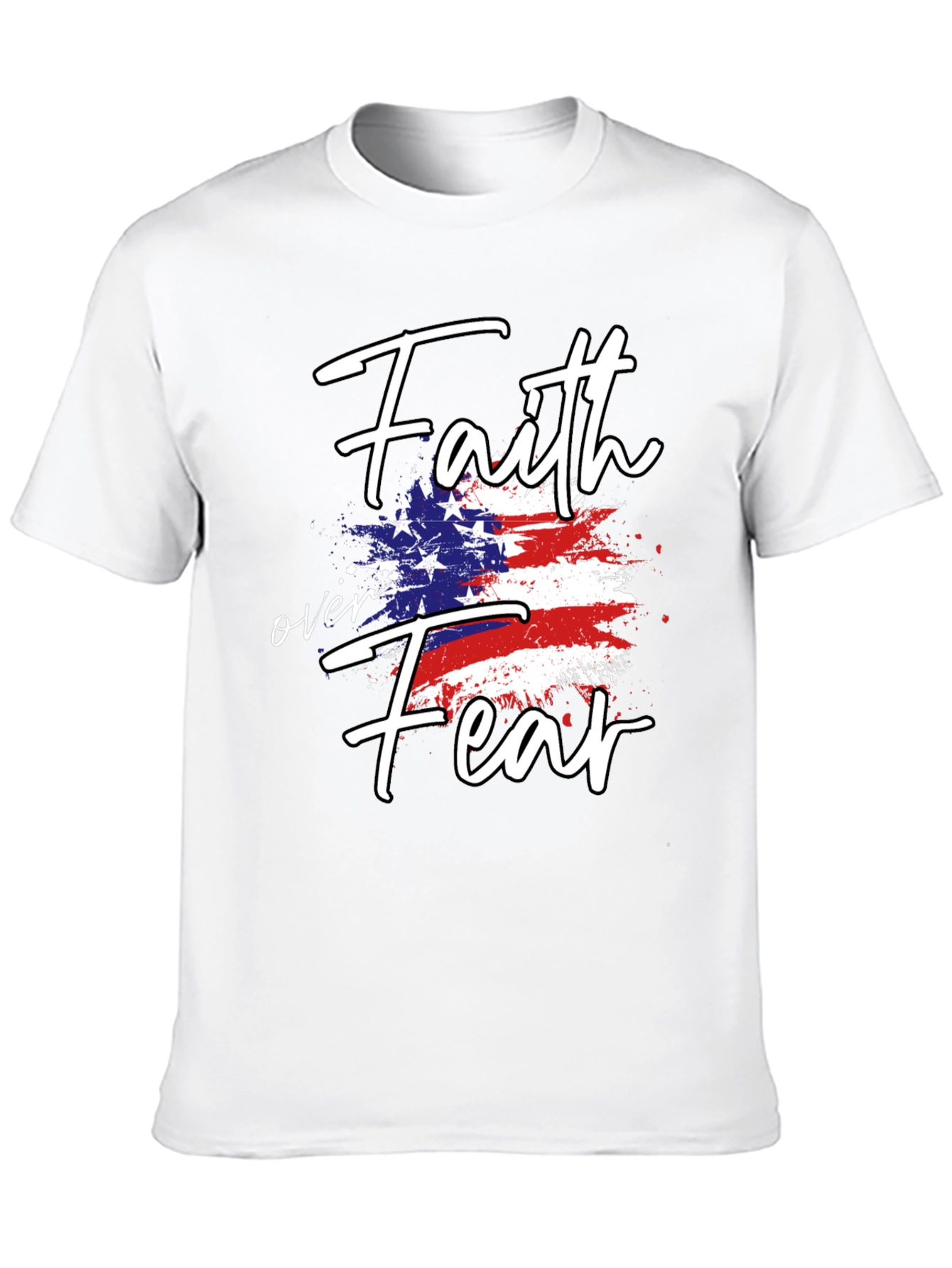 Faith Over Fear Patriotic Graphic Tee