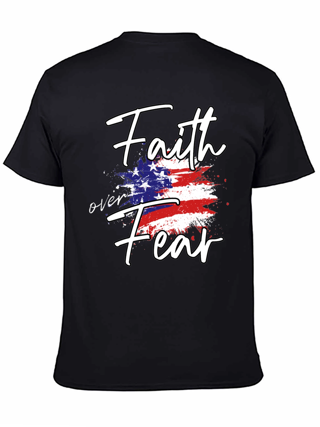 Faith Over Fear Patriotic Graphic Tee