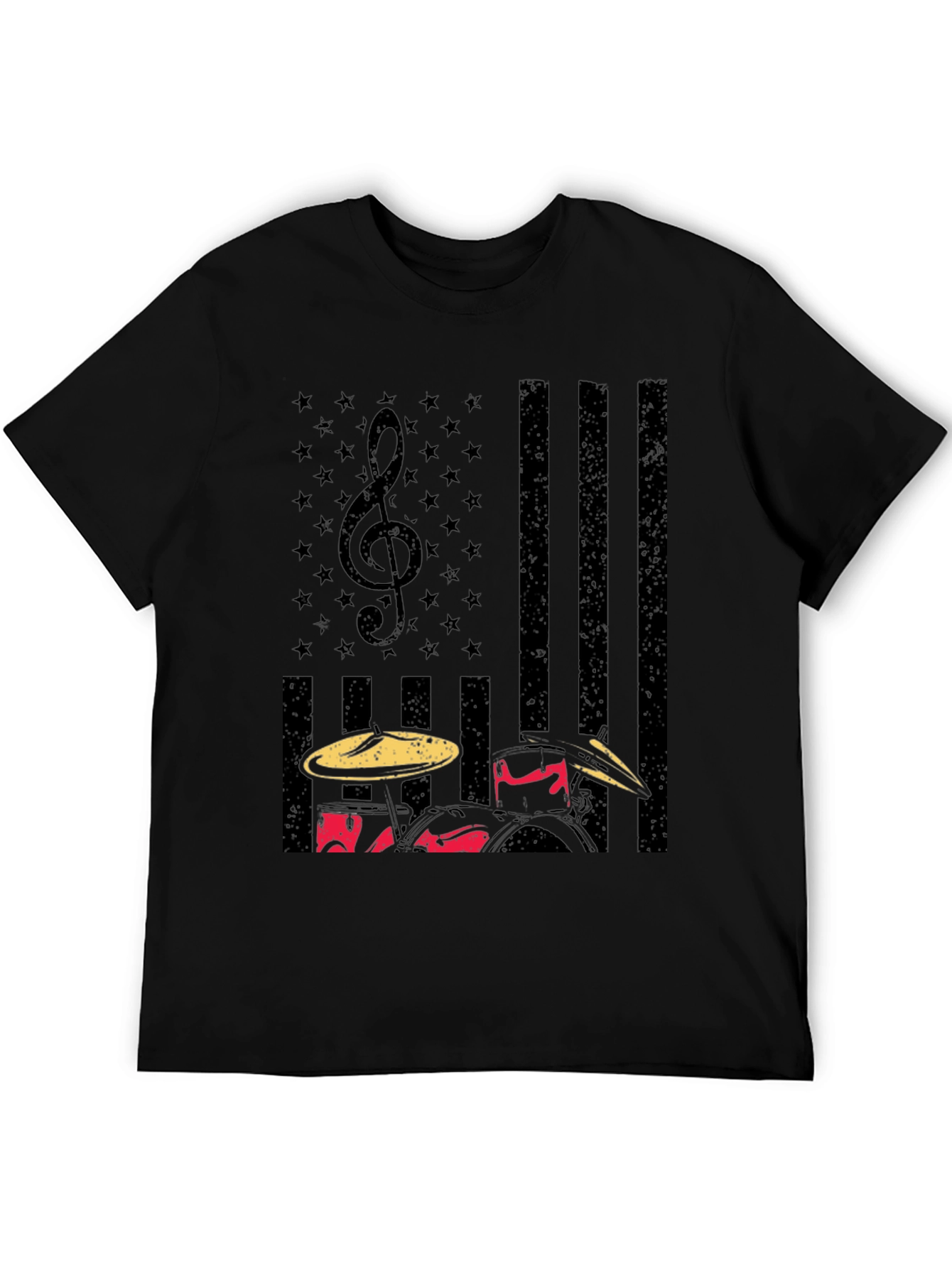 Drummer USA Flag T-Shirt - Music & Patriotism
