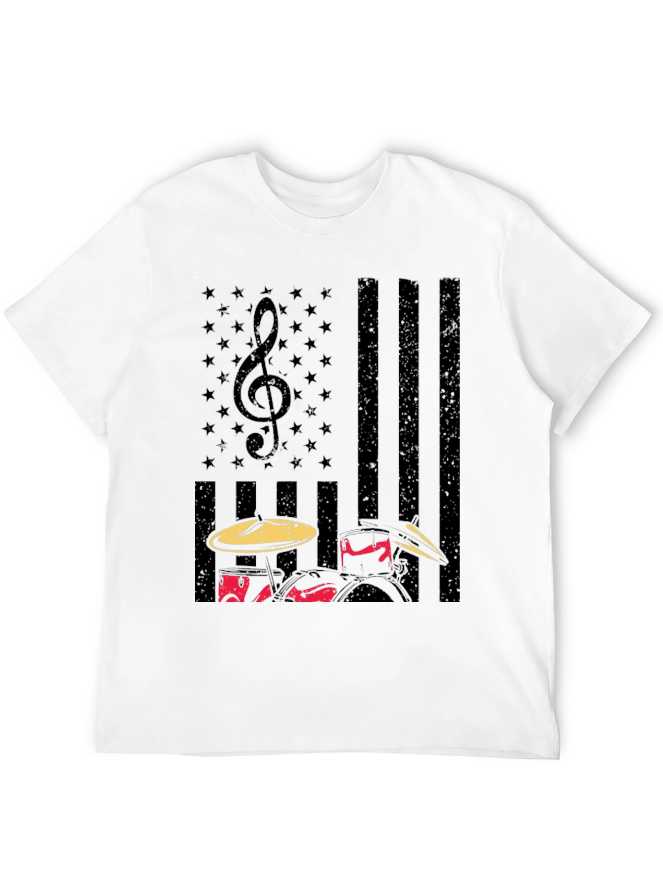 Drummer USA Flag T-Shirt - Music & Patriotism