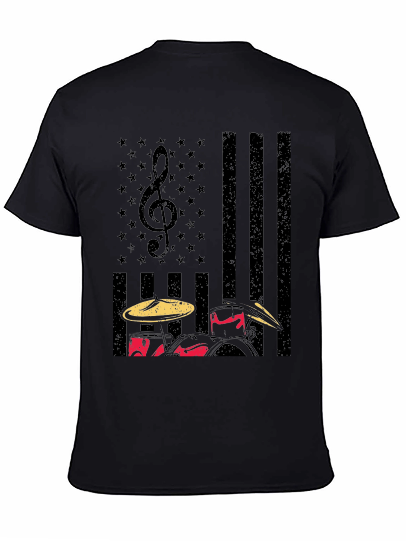 Drummer USA Flag T-Shirt - Music & Patriotism