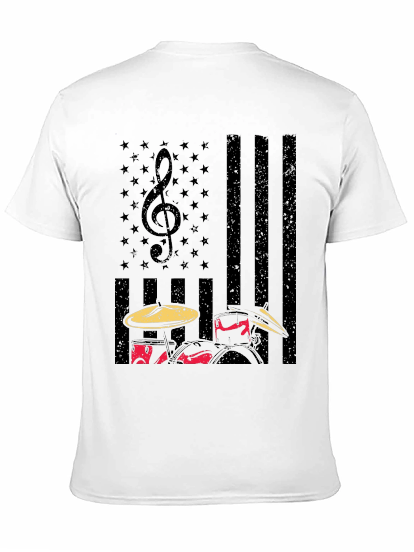 Drummer USA Flag T-Shirt - Music & Patriotism